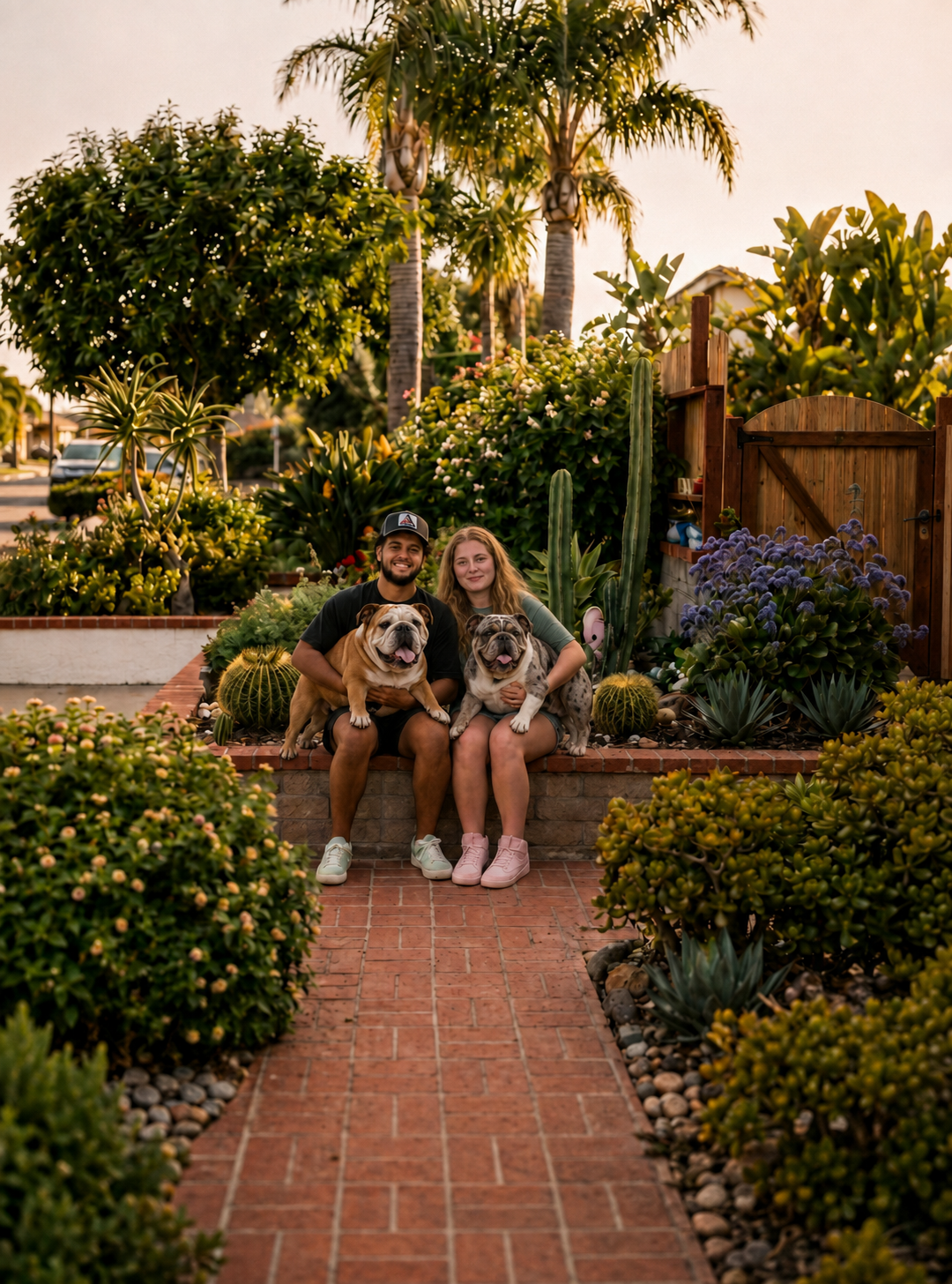 The Staples Landscaping family — Dillon, Valerie, Barnaby and Fresca